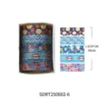 Dekoratives Klebeband-Set mit 5 Rollen japanischem Washi-Tape für DIY-Basteln und Planer. - 5.2*4*4 / Cartoon Sushi Muster (SDRT250602-6) / 5 Rollen