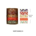 Japanisches dekoratives Washi Tape Set 5 Rollen süßes Klebeband für Tagebuch DIY Handwerk Schreibwaren. - 5.2*4*4 / Japanisches Dekormuster (SDRT250602-9) / 5 Rollen