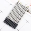 Juego de recambios de boligrafo de gel metalico con puntas negras para la oficina diaria - 11cm / Negro