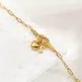 Goldener Edelstahl Buchstabe S Herz Strass Knoten Armband, modischer Kettenschmuck. - Buchstabe S / Gold