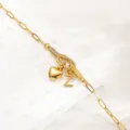 Goldfarbene Buchstabe Z Herz Anhänger Knebelverschluss Kette Armband Damen Schmuck Geschenk - Buchstabe Z / Gold