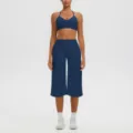 Women's Halter Yoga Bra and High-Waisted Cropped Pants Athletic Activewear Set Blue - S / Top And Bottom / Navy Blue