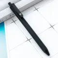 Matte black press ballpoint pen for office school stationery and business gift supply - Black