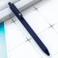 Dark blue matte rubber spray ballpoint pen, smooth writing office and school stationery supply. - Vintage Blue