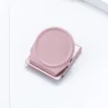 Pink magnetic clip for refrigerator, candy color metal memo holder and utility fridge note clamp. - Round Magnetic Clip / Candy Pink