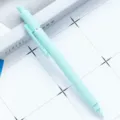 Minimalist solid color gel pen, Morandi style rubberized clickable writing pen for students. - Candy Blue