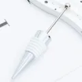 DIY Perlen Weinstopper mit Metallstab und weisse Silikondichtung fuer Flaschendeko - Weiß