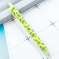 Yellow purple leopard print retractable ballpoint pen cute student writing stationery office supply - Large Leopard Yellow