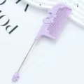 Purple plastic teasing comb with metal tail pin and cute bow knot design for hair styling - Bowknot Style / Candy Purple
