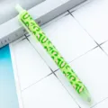 Groene balpen met luipaardprint, inklapbaar voor studenten en dagelijks kantoorgebruik. - Groot luipaardgroen
