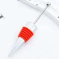 Tappo per bottiglia di vino fai da te in metallo e silicone arancione per vino rosso. - Rosso
