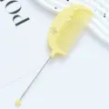 Yellow plastic flower pintail comb with metal tail for hair styling and parting. - Flower Style / Candy Yellow