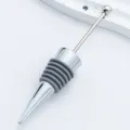 Tappo per bottiglia di vino in metallo fai da te con anelli di tenuta in silicone grigio. - Grigio Morandi