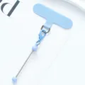 Light blue phone lanyard tether tab DIY charm anchor strap patch accessory replacement part - Light Blue