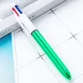 UV electroplated 4-color ballpoint pen with click mechanism and metallic green barrel. - Electroplated Green