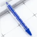 Blue clear maze ballpoint pen, novelty fun student educational toy decompression writing tool. - Dark Blue