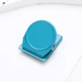 Blue magnetic clip candy color fridge note memo holder multi-functional office stationery - Round Magnetic Clip / Candy Blue