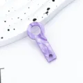 Ciondolo per cannuccia acrilico marmo viola topper accessorio DIY per bicchiere tazza - Viola confetto (Stile testurizzato)