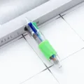 Stylo à bille multicolore mini transparent avec poignée verte pour papeterie et notes. - Vert bonbon (recharges colorées)
