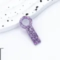 Ciondolo per cannuccia acrilico glitter viola accessorio DIY per bicchieri da 8mm 10mm - Viola (glitterato)