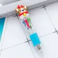 Carina penna a sfera natalizia mini a 4 colori simpatico cartone animato animale pennarello - Cucciolo stile B