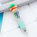 Simpatico penna a sfera multicolore di Natale con cagnolino, cancelleria per studenti 4 in 1. - Cucciolo stile C