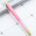 Morandi rosa einziehbarer Kugelschreiber mit weichem Silikongriff und Gold-Clip Büro. - Rosa