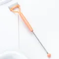 DIY Beaded Eyelash Comb Stainless Steel Needle Mascara Brush Makeup Tool Variant - Nude