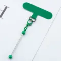 Green phone lanyard patch tether tab with bead accessory, universal mobile case accessory. - Dark Green