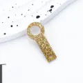 Goldener Glitzer Acryl Strohhalm Anhänger DIY Becher Zubehör Dekorativer Anhänger - Gold (Glitzer-Stil)