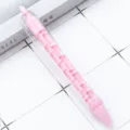 Pink maze ballpoint pen with transparent barrel, fun novelty rollerball pen for students. - Candy Pink