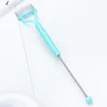 DIY Beaded Eyelash Comb Stainless Steel Needle Brush Grafting Eyelash Extension Tool - Candy Blue