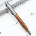 Luxury business wooden rollerball pen with metal cap and wood grain barrel for office. - Wood Grain Color 1
