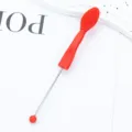 Silicone blackhead brush dual-sided nose brush and multi-functional lip cleaning tool. - Red