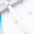 White ballpoint pen with cute pink heart decoration, smooth writing office and school stationery. - Heart Style / White