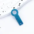 Blauer Glitzer Acryl Strohhalm Anhänger Zubehör für Becher, stilvolles DIY Dekorationsteil. - Blau (Glitzer-Stil)