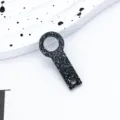 Schwarzer Glitzer Acryl Strohhalm Anhänger DIY Becher Zubehör für 8mm bis 10mm Strohhalme - Schwarz (Glitzer)