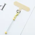 DIY mobile phone lanyard patch set with T-shaped tab and metal charm strap accessory - Candy Yellow