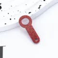 Accessorio pendente per cannnuccia in acrilico glitterato rosso per fai da te tazze. - Rosso (glitterato)
