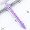 Novelty maze ballpoint pen with transparent barrel and purple puzzle design for students. - Candy Purple