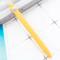 Yellow ballpoint pen with cute blue heart clip twist smooth writing ink stationery gift. - Heart Style / Orange