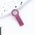 Ciondolo per cannnuccia in acrilico glitter rosa accessorio per tumbler fai da te decoro - Rosa magenta (glitterato)