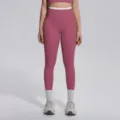Leggings de yoga taille haute pour femmes fitness sport course ceinture contrastée - S / Bas / Violet Roland