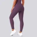 High waist butt lifting yoga pants detail, seamless stretch activewear leggings for fitness. - S / Bottoms / Purple Thistle