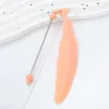 Rosa Kunststoff-Feder-Lesezeichen mit Metallstab, süßes kreatives DIY-Lesezeichen für Kinder. - Hautfarben (3 Formen gemischt)