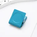 Blue magnetic clip for refrigerator whiteboard, strong metal memo note holder office tool. - Square Magnetic Clip / Candy Blue