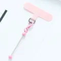 Pink phone tether tab variant for universal mobile case attachment and anti-lost strap support. - Morandi Pink