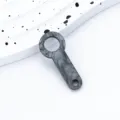DIY ciondolo per cannuccia in acrilico accessorio per bicchiere motivo marmo nero nuovo - Nero (texturizzato)