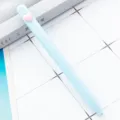 Light blue heart ballpoint pen with cute pink clip, smooth writing stationery for daily use. - Heart Style / Candy Blue