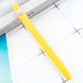 Yellow ballpoint pen with cute purple heart decor, smooth writing gel pen for office and school. - Heart Style / Candy Yellow